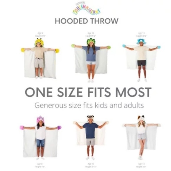 Tatiana Dragon Squishmallows Hooded Throw - Picture 10 of 10